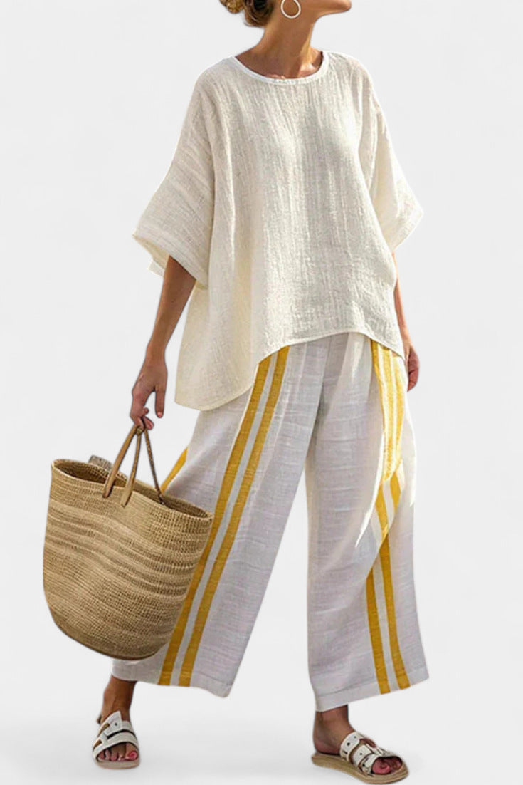 Plus-size Loose Casual Women's Beach Two-piece Set