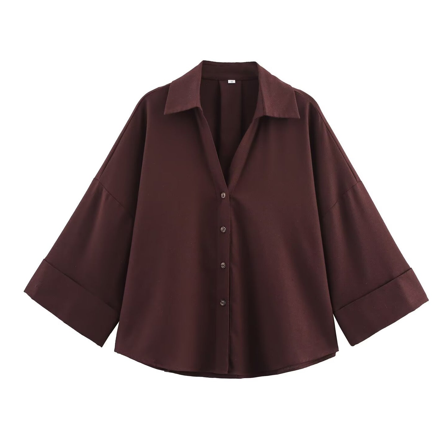 Women's Fashionable Slim-Fit Linen Multi-Color Striped Long-Sleeve Shirt