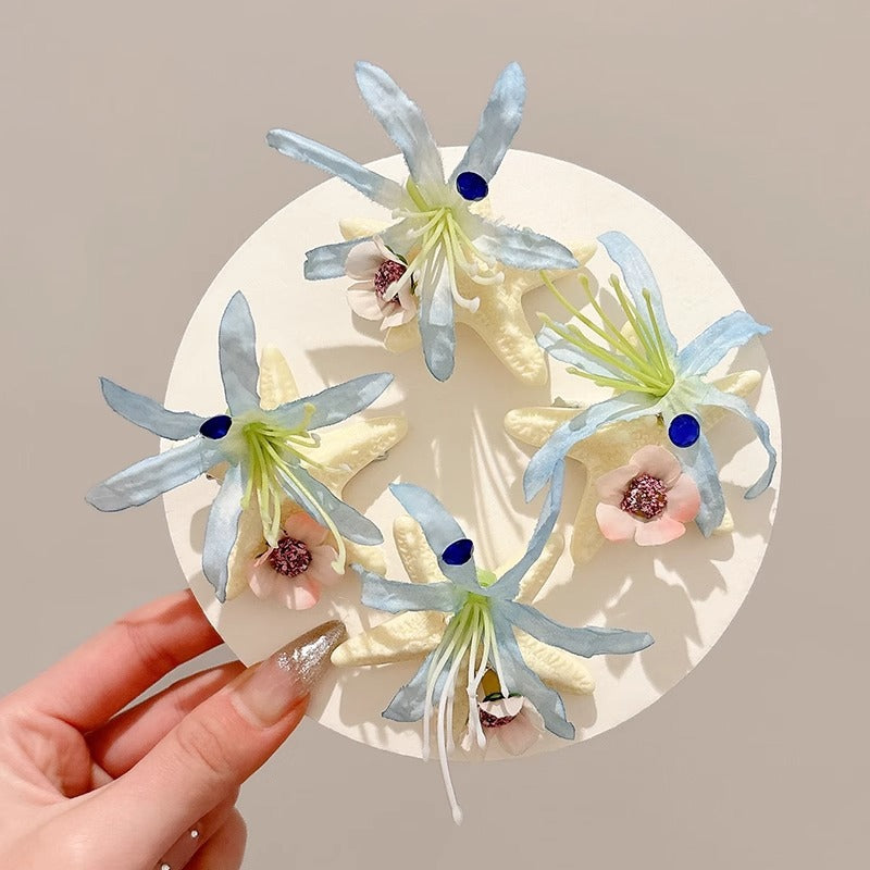 Ocean Series Cropped Hair Clip Starfish Shell Berry Headdress