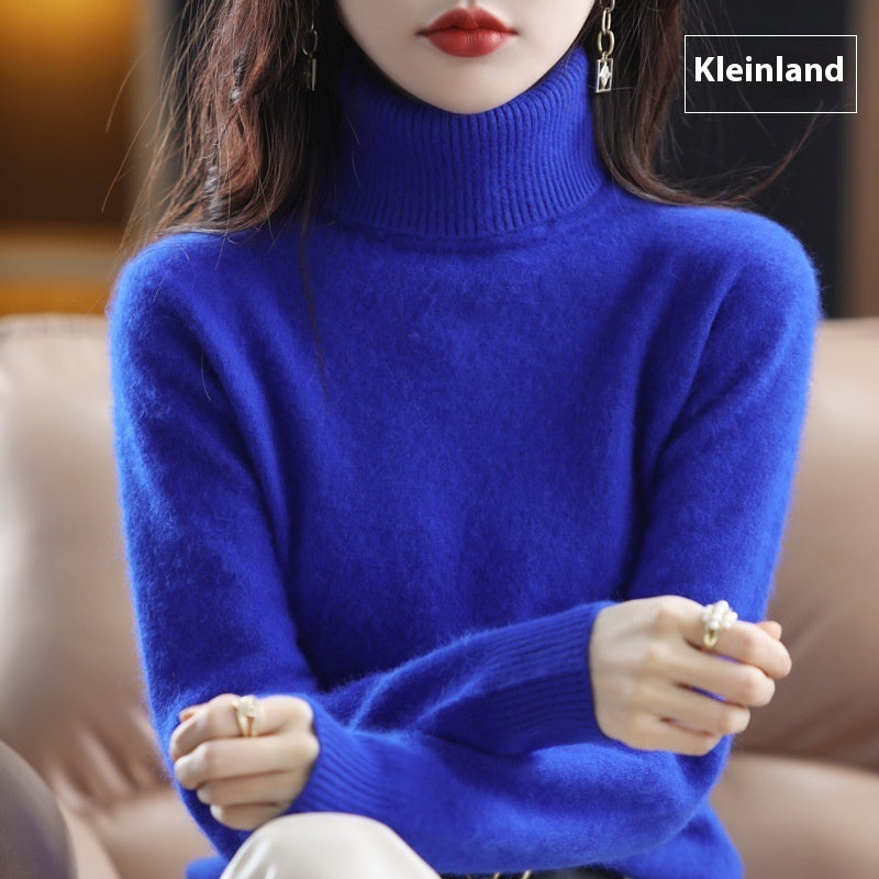 High Neck Inner Wear Loose Cashmere Knitted Bottoming Shirt