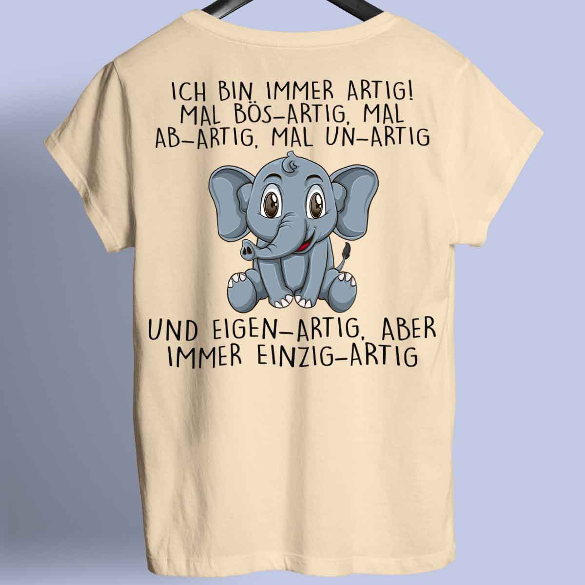 Elephant Shirt Unisex Back Printed Short Sleeve