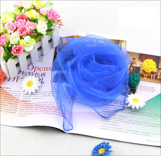 Small Square Candy Solid Color Gauze Scarf
