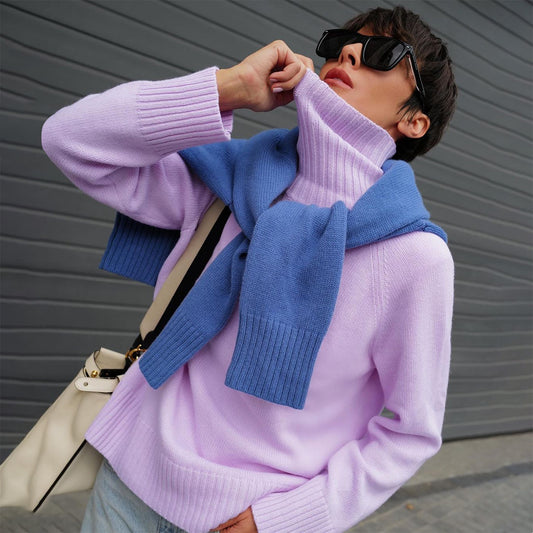 Elegant pendler-sweater med raglanærmer i ensfarvet design til kvinder