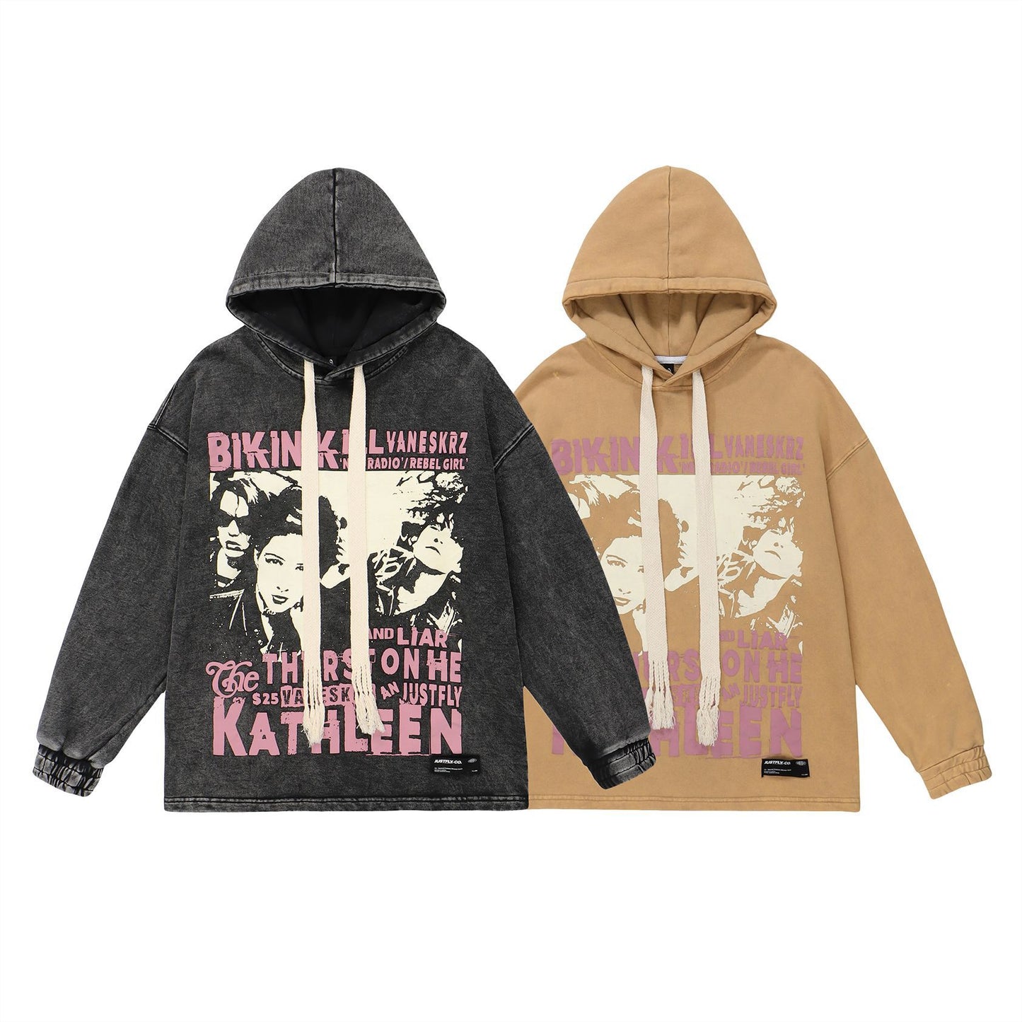 American Retro Trend Character Hooded Sweater
