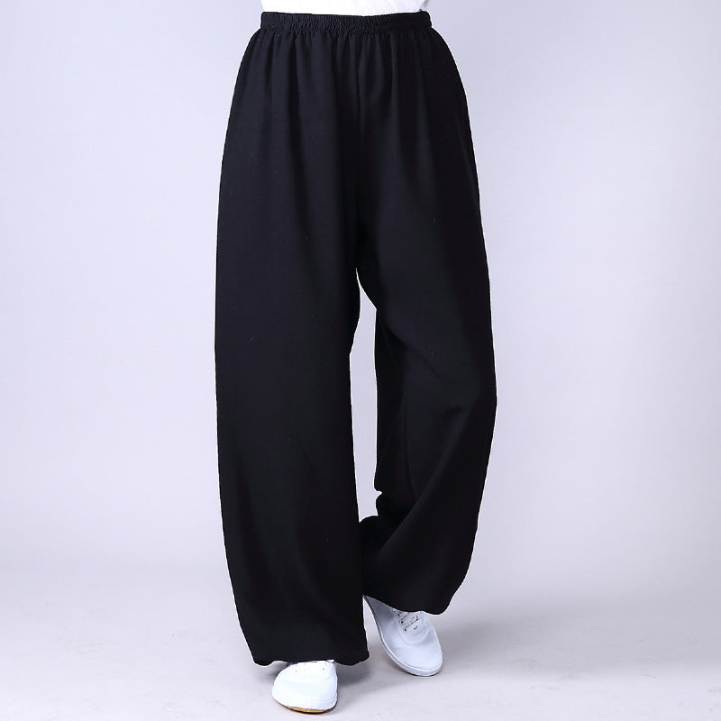Men's And Women's Fashion Casual Breathable Cotton And Linen Practice Pants