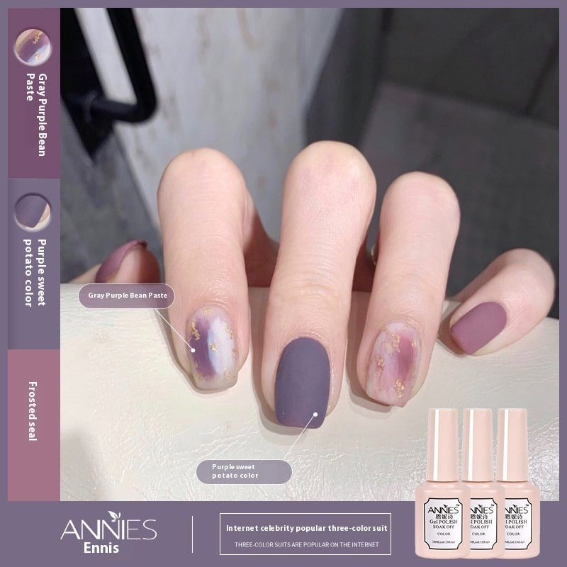 Women's Three-color New Ice Jelly Nude Color Gel Nail Polish Suit
