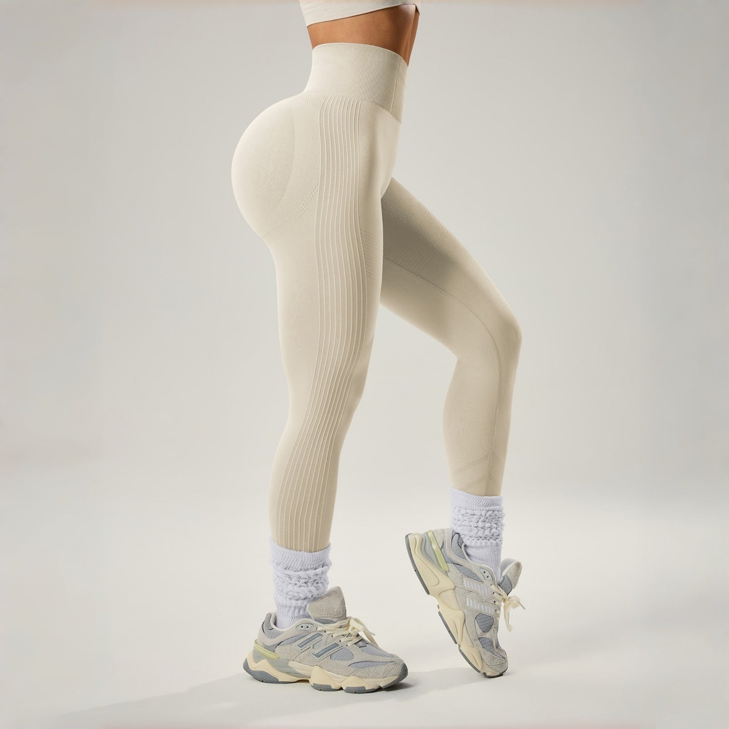 High-Waisted Tummy-Control Butt-Lifting Yoga Pants For Women Tight-Fitting Fitness Leggings