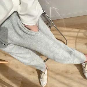 Large Size Women's 300 Jin Plus Fleece Thickened Bundle Feet Haren Pants