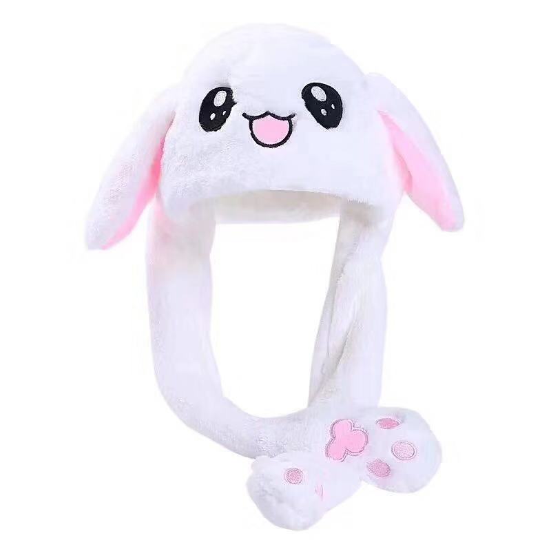 Hat New Moving Rabbit Ear Hat Airbag Hat Plus Velvet