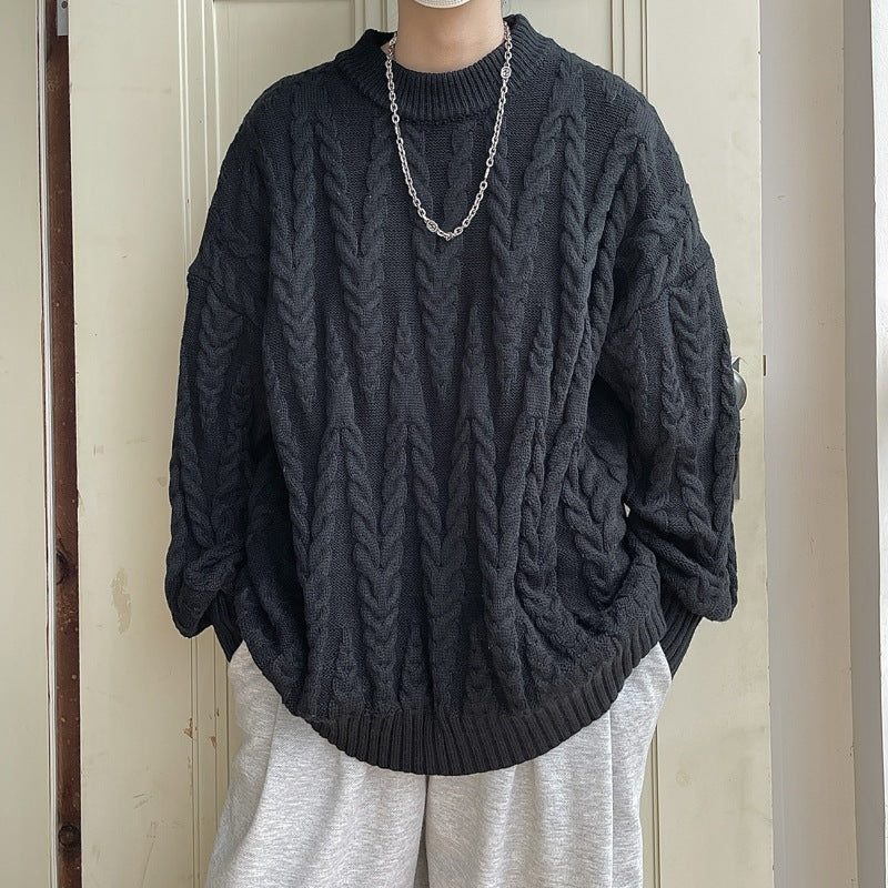 Fashion Men's And Women's Crewneck Solid Color Knitwear