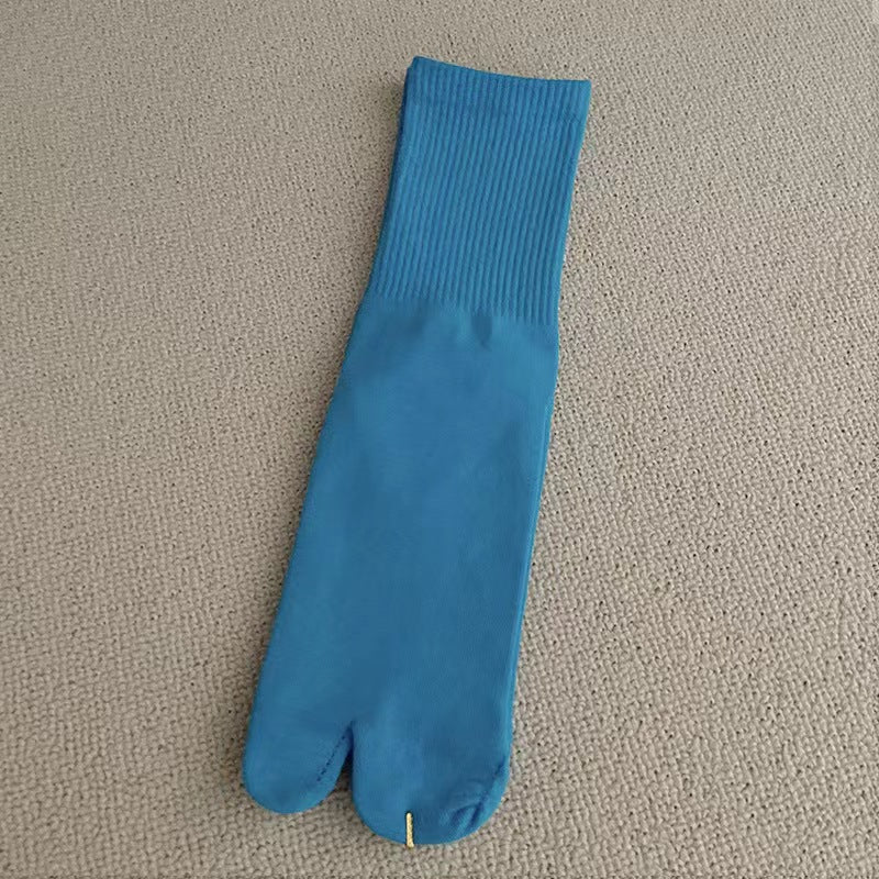 Women's Solid Color Two Toe Summer Socks