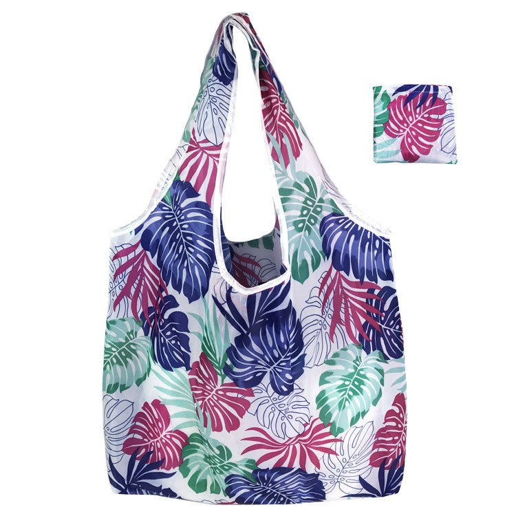 Floral Cloth Portable Shopping Bag Polyester Folding 190T