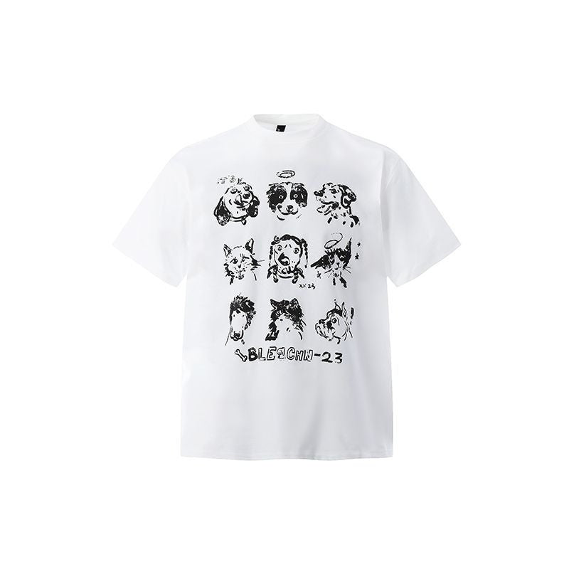 Street Pattern Loose Short Sleeve T-shirt