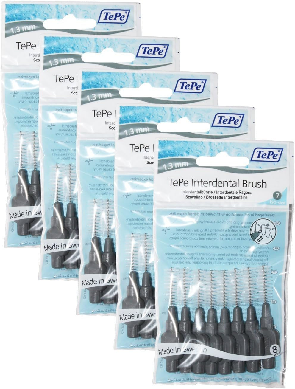 Tepe Interdentalbürste, Original, Grün, 0,8 Mm/Iso 5, 8 Stk., Plaque-Entfernung, Effiziente Reinigung Der Zahnzwischenräume,Für Große Lücken