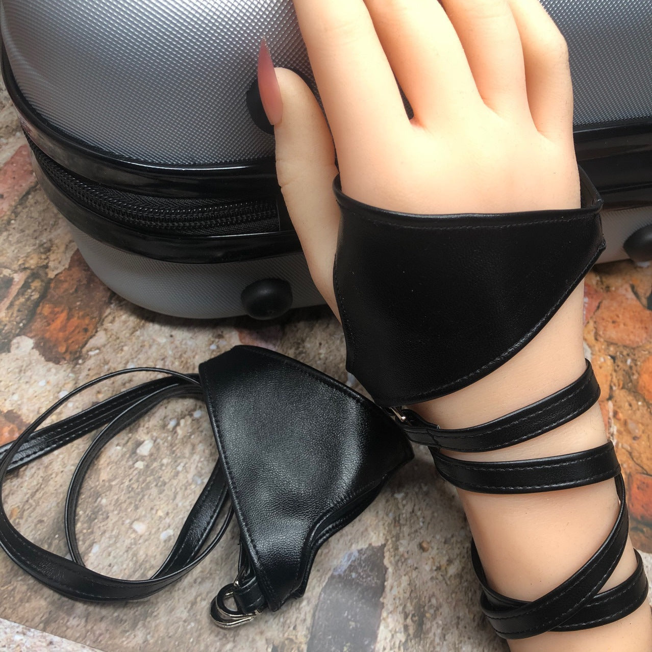 Women's Lace-up Punk Nightclub Hip Hop Performance Fingerless Gloves