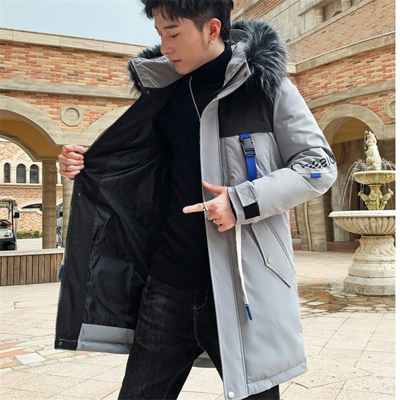 Men's Mid-length Padded Warm Padded Jacket