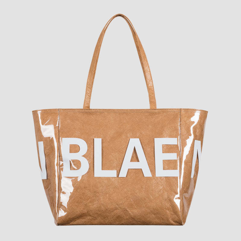 Women's Pvc Kraft Paper Large Capacity New Shoulder Handbag