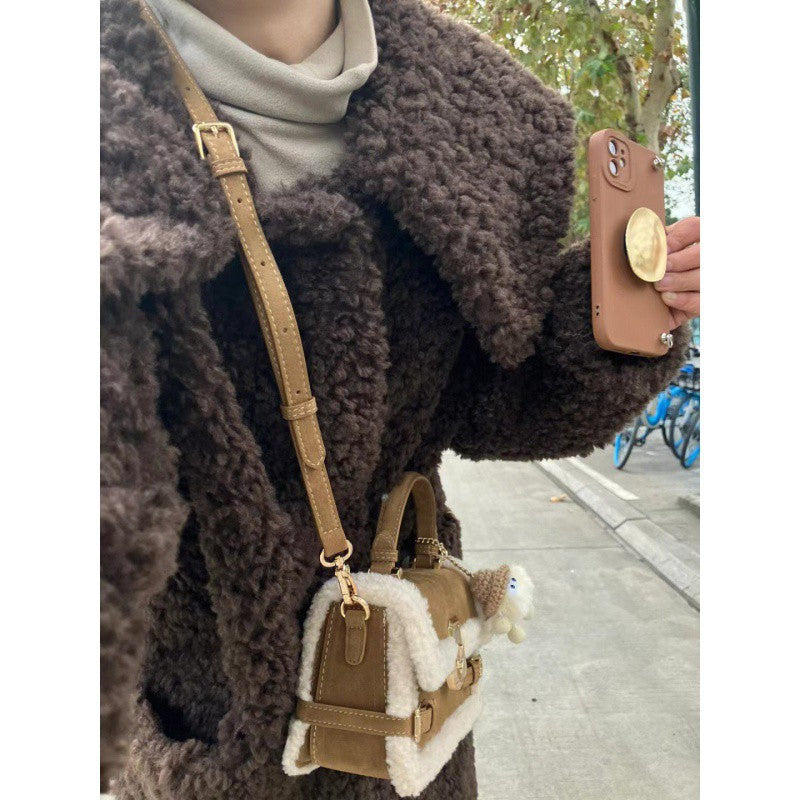 Plush Stitching Advanced Texture All-match Crossbody Handbag
