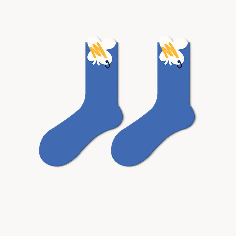 Japanese Lovely Flower Breathable Tube Socks