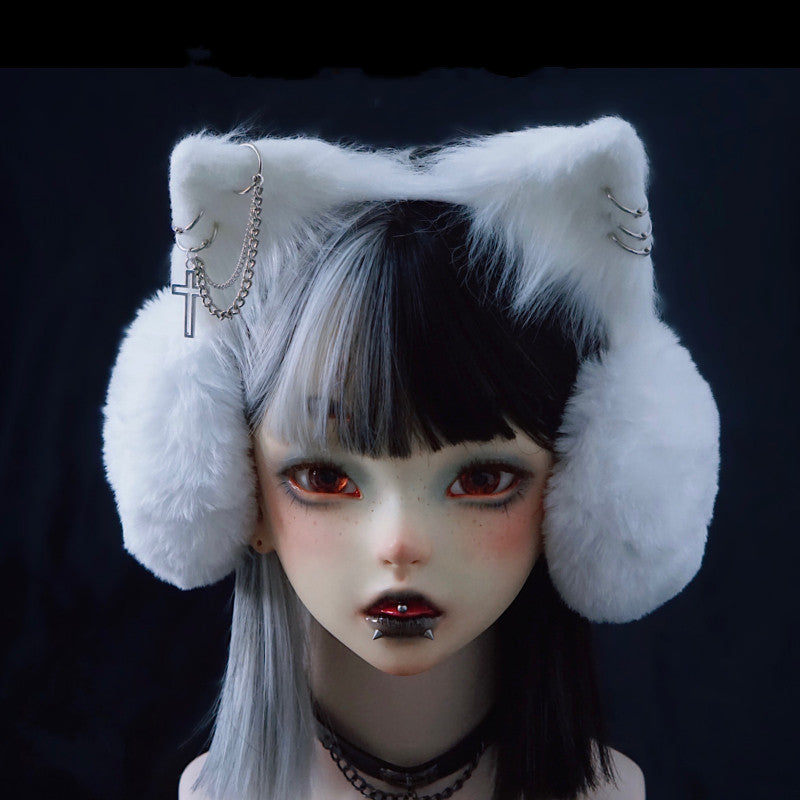 Handmade Faux Fur Headband Cat Earmuffs