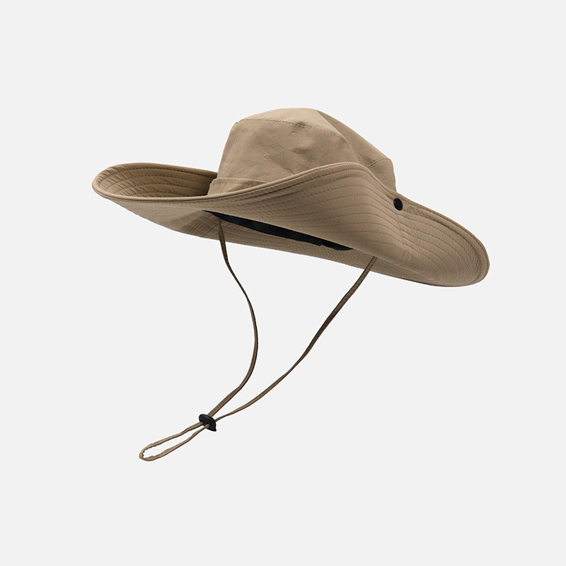 Summer Vacation Big Brim Sunscreen Outdoor Fishing Hiking Cowboy Hat