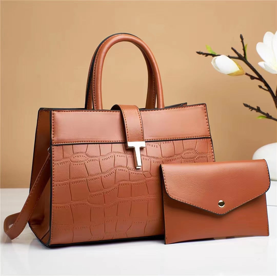 Solid Color Fashion Child And Mother Crossbody Bag