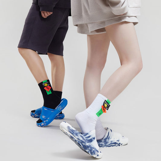 Thick Soles And Slippers For Women's Splashed Ink To Enhance Fashion