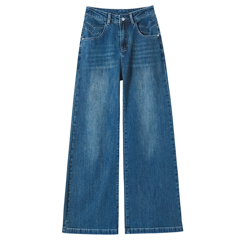 Dame Stretch Højtaljede Jeans Vintage