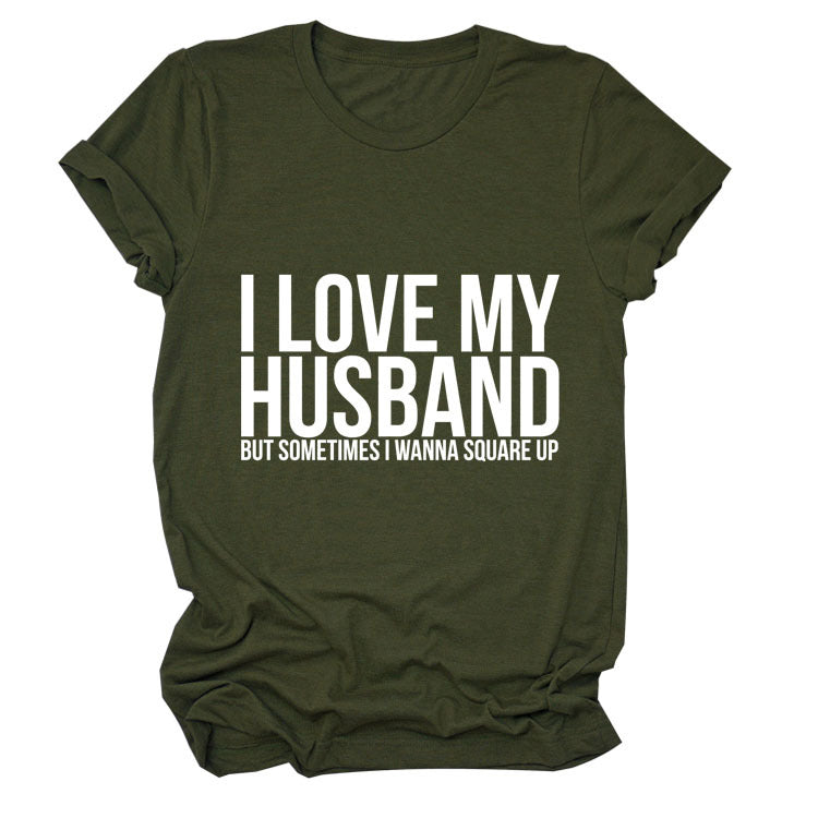 Letters Fashion Round Neck Short Sleeve Ebay Women's T-shirt