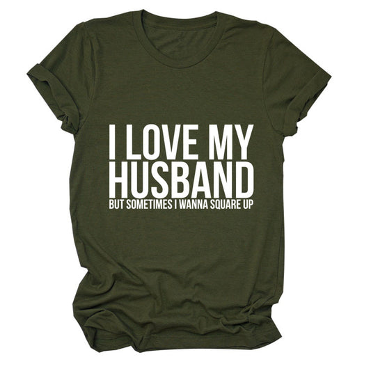 Letters Fashion Round Neck Short Sleeve Ebay Women's T-shirt