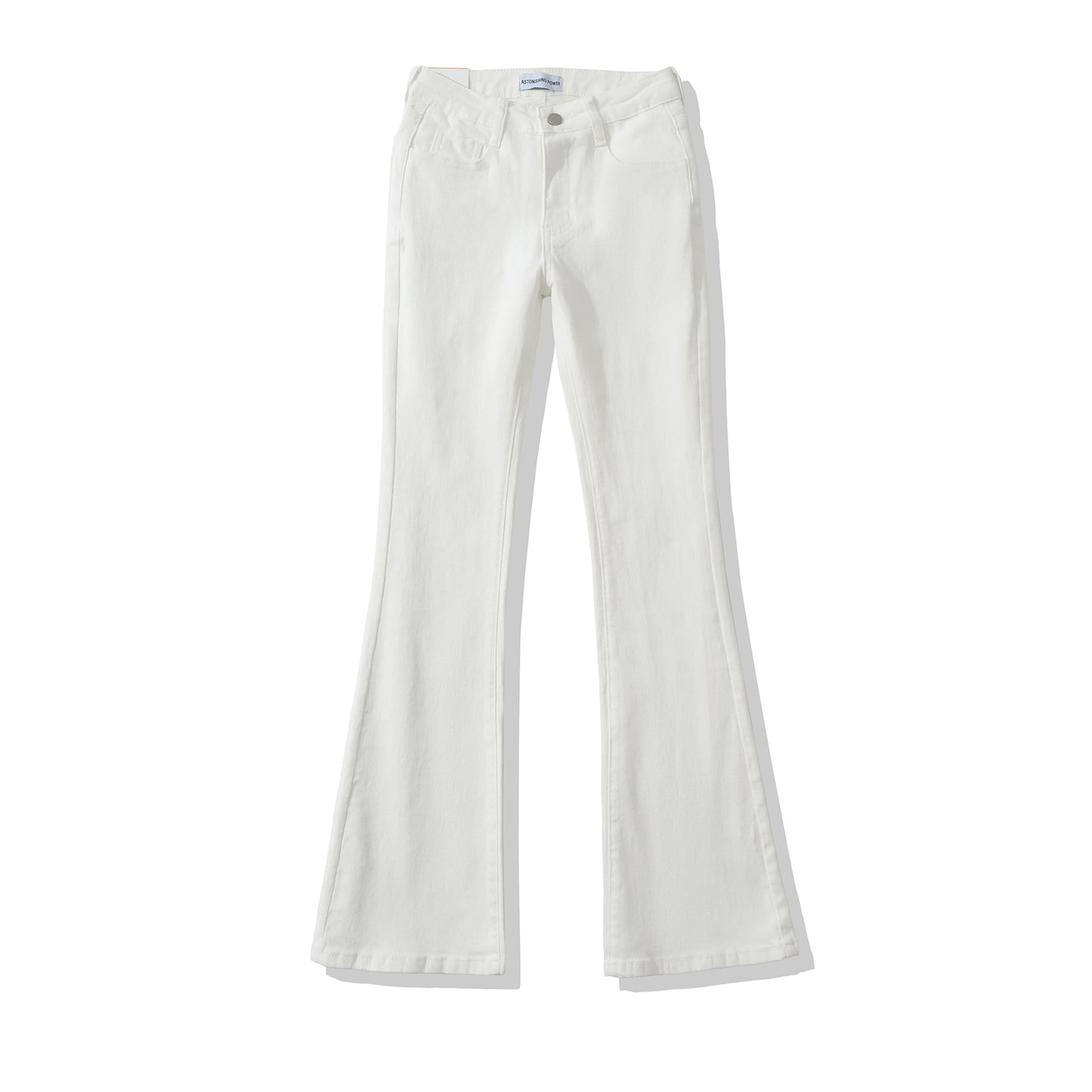Womens Stylish Slim-fit Distressed Flared Jeans