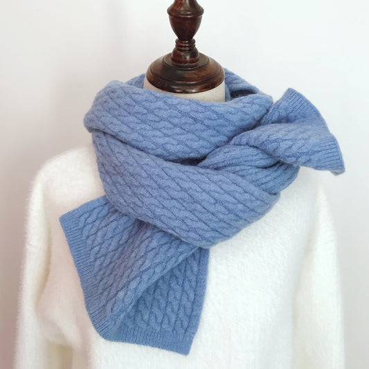 Women's Fashion Versatile Solid Color Warm Neck Shawl