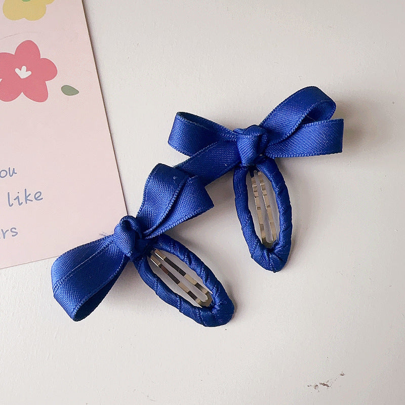 New Spring And Summer Candy Color Series Cotton Tape Bow Hair Accessories