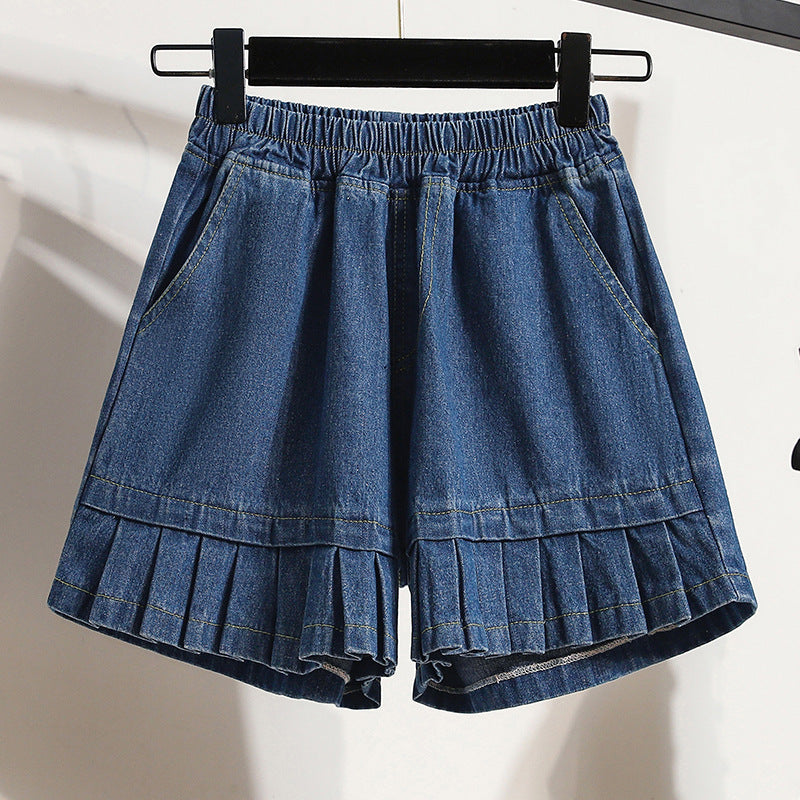 Wide-leg Half Pants Female Plus Size