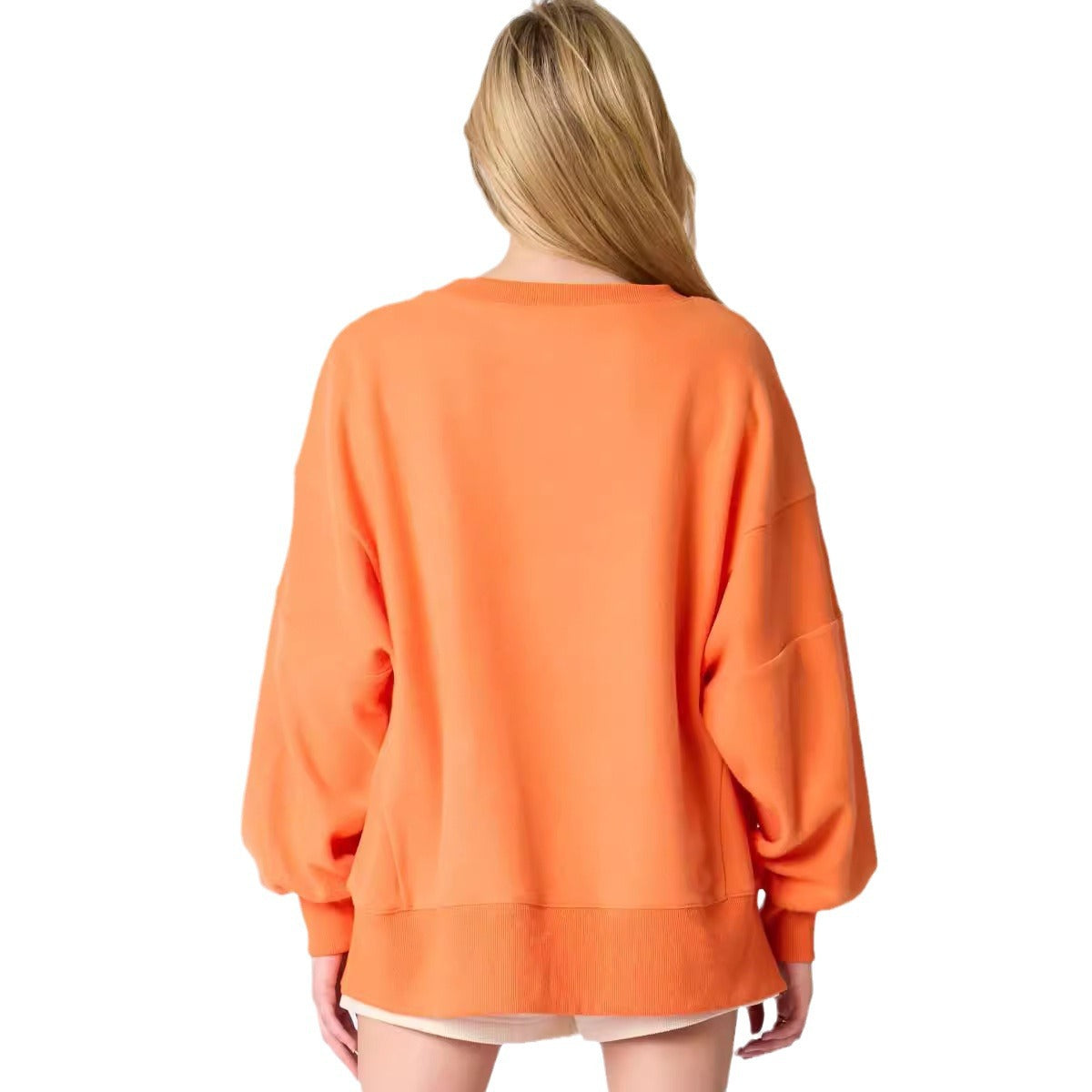 Dame Halloween Spøgelse Paillet Top Afslappet Løs Sweatshirt