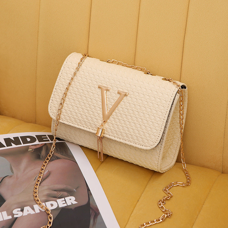 Women's Plaid Tassel Large Capacity Fashion Messenger Bag