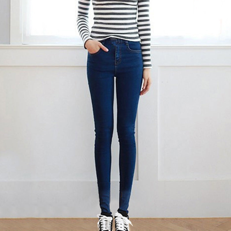 Women's Jeans High Waist Velvet Padded Stretch