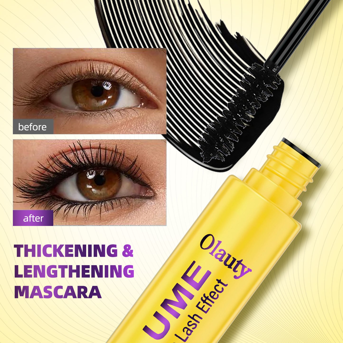 Langvarig, Smudge-fri, Fiberforstærkende, Volumengivende og Buende Mascara
