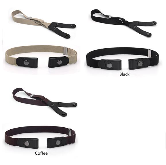 Jeans Belt Seamless Elastic Without Buckle All-match Lazy Belt