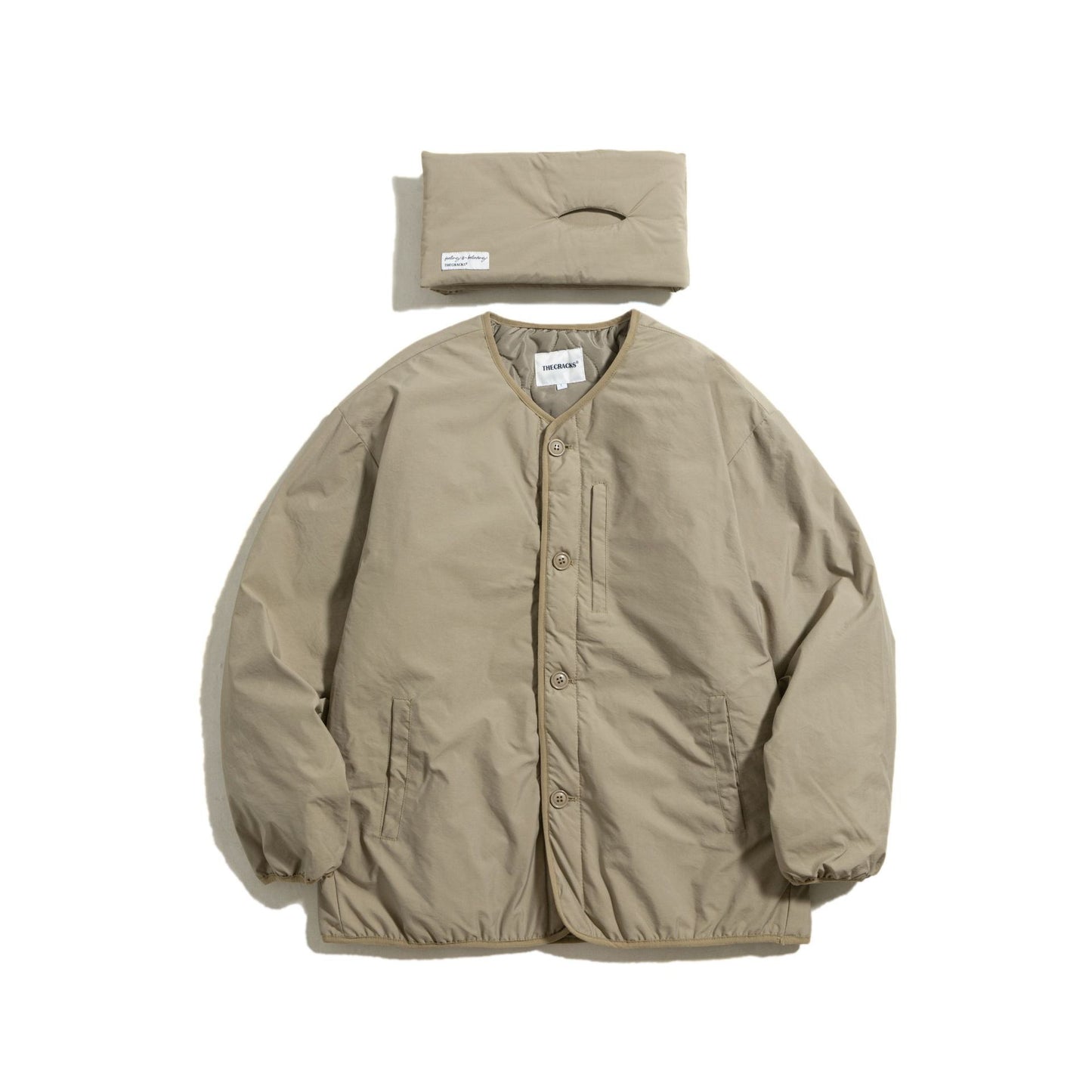 Winter Men's Solid Color Casual Round Neck Cotton Coat