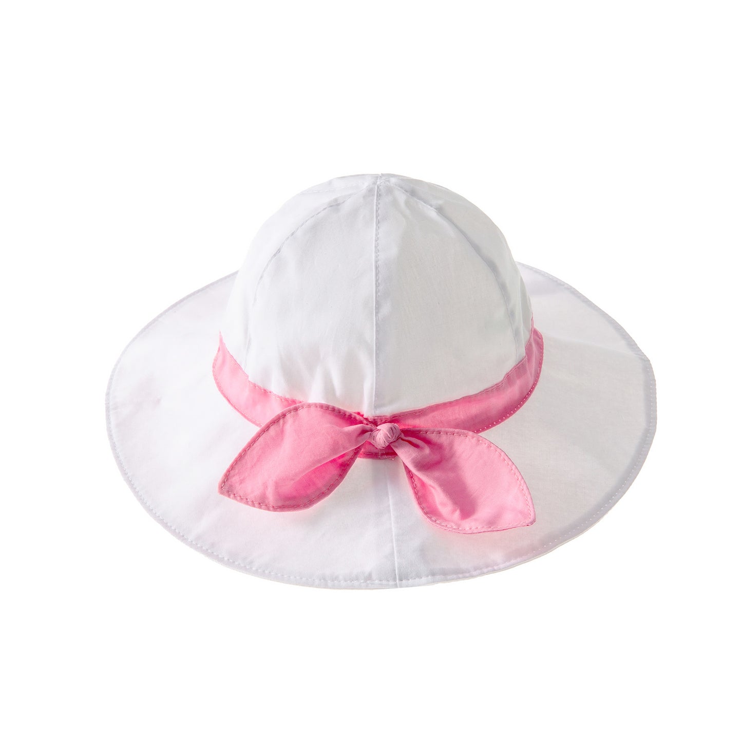 Solid Color Bow Breathable Male And Female Baby Sun Hat