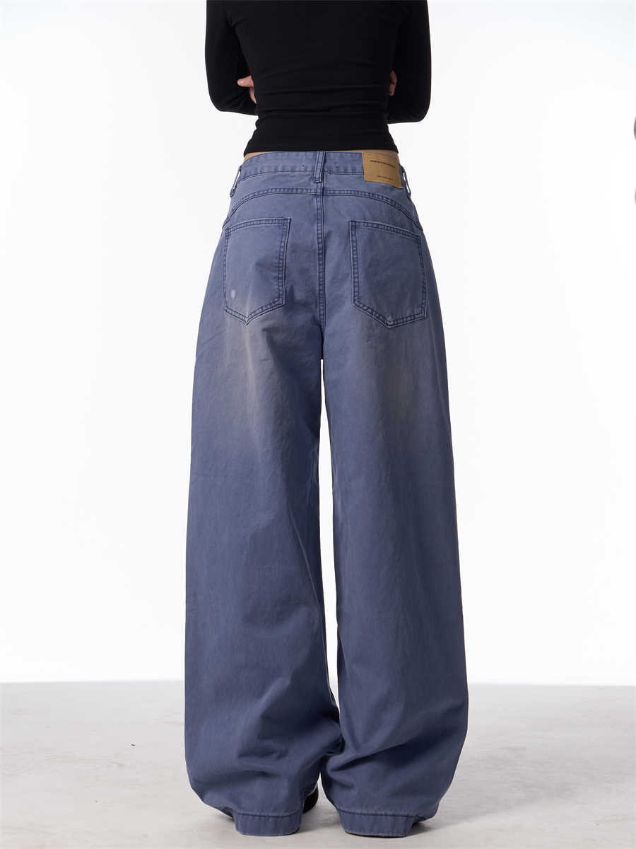 Retro Straight Cargo Pants Women's Loose Casual Wide-leg Pants