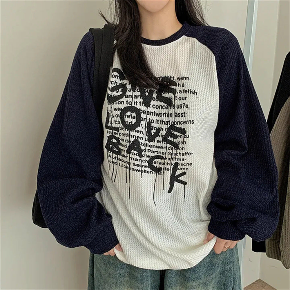 Women's Patchwork Casual Contrasting Hoodie