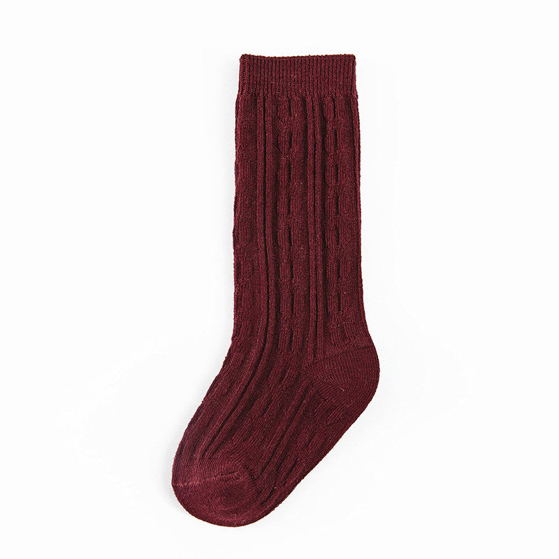 Spring And Summer Combed Cotton Long Tube Baby Knee Length Socks