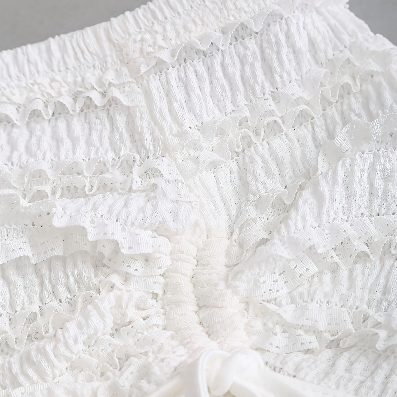 Womens Solid-Color Versatile Lace-trimmed Tutu Skirt