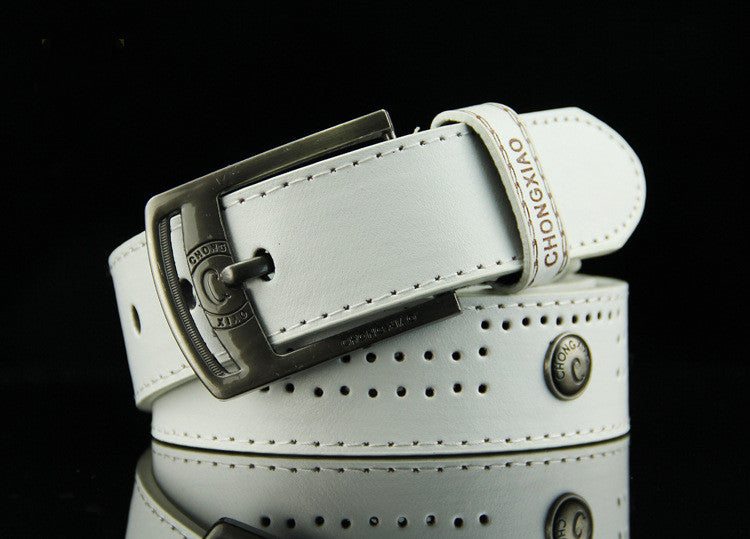 Antique Jeans Strap Rivet Men's Leather Belt