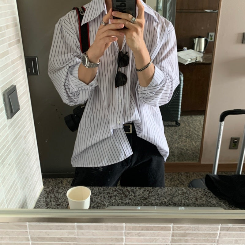 Fashionable Personalized Striped Shirt For British Men