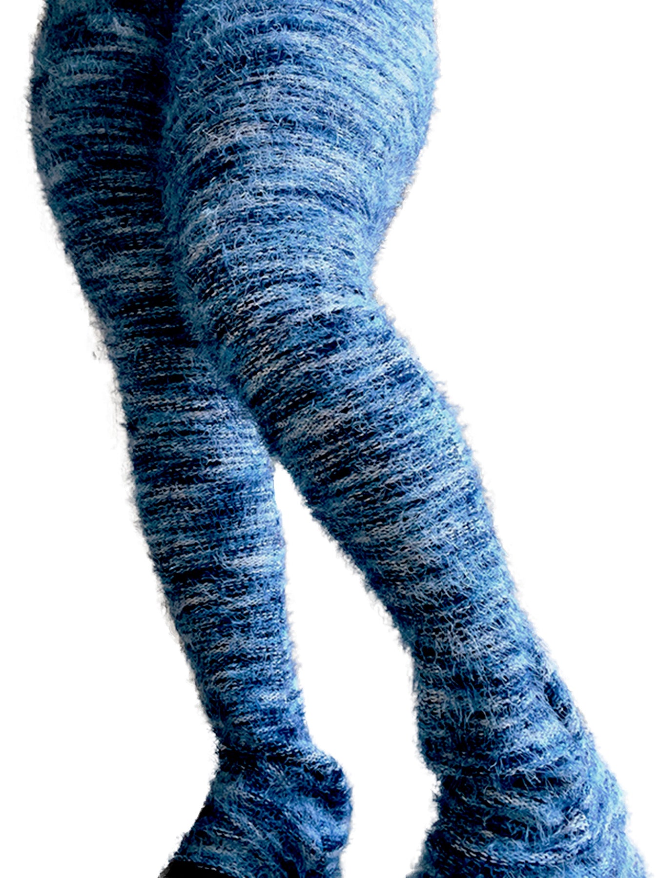 Colorful Stripes Fluffy Personalized Woolen Pants