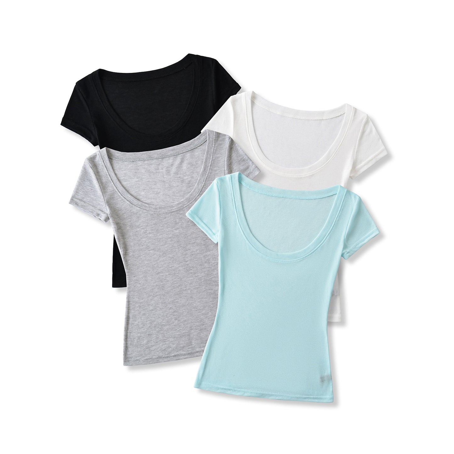 Spring New Summer Casual Pure Thin Transparent Lazy Pure Desire Short Sleeve T-shirt