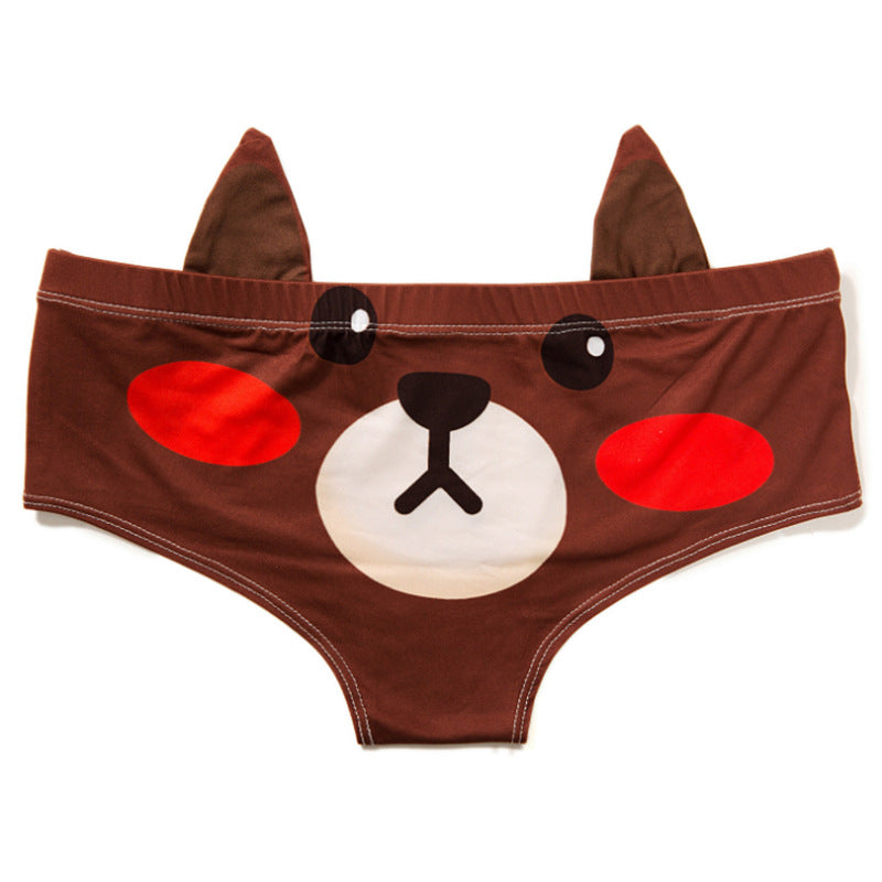 Low-waisted Half-hip Three-dimensional Briefs